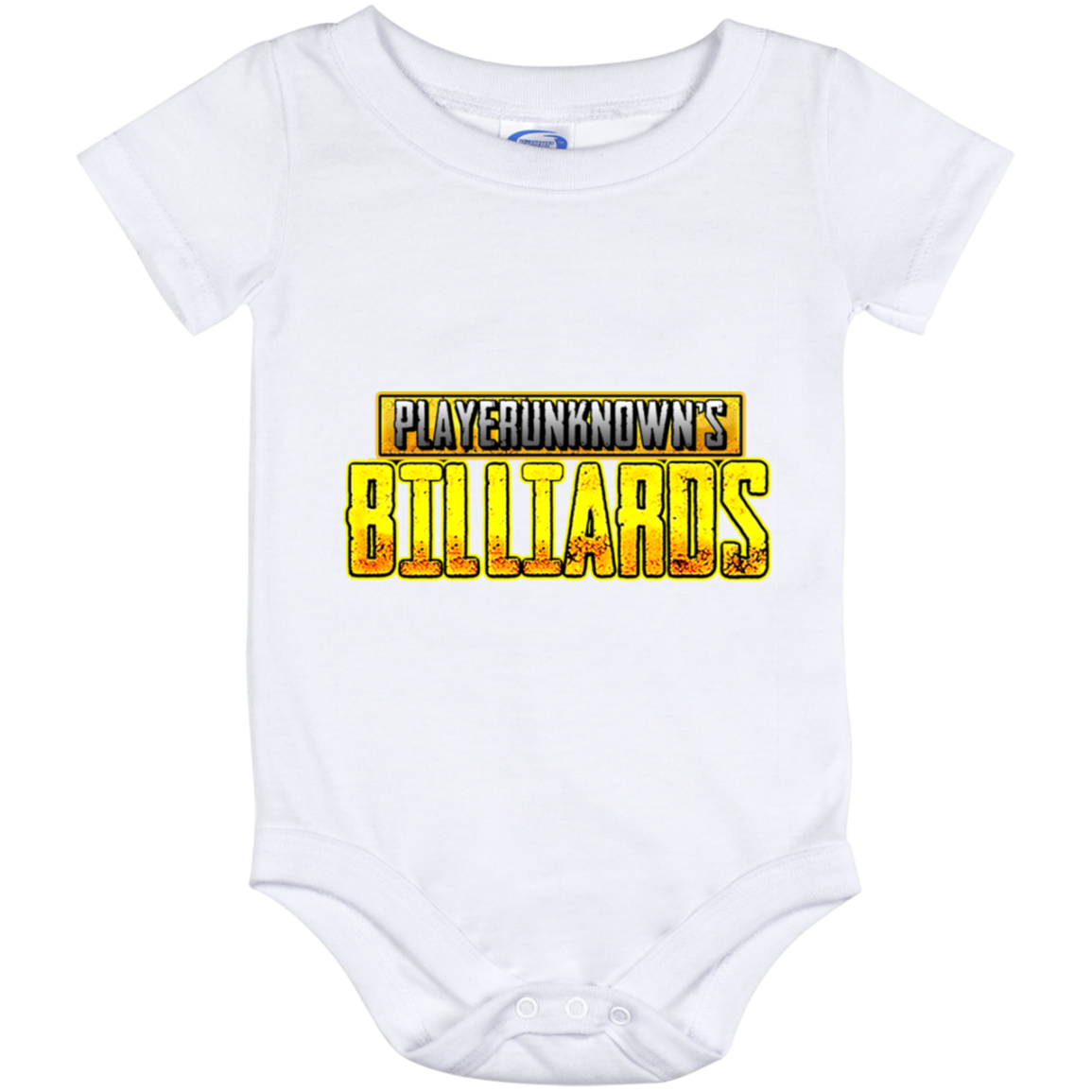 The GHOATS Custom Design. #27 PlayerUnknown's Billiards. PUBG Parody. Baby Onesie 12 Month