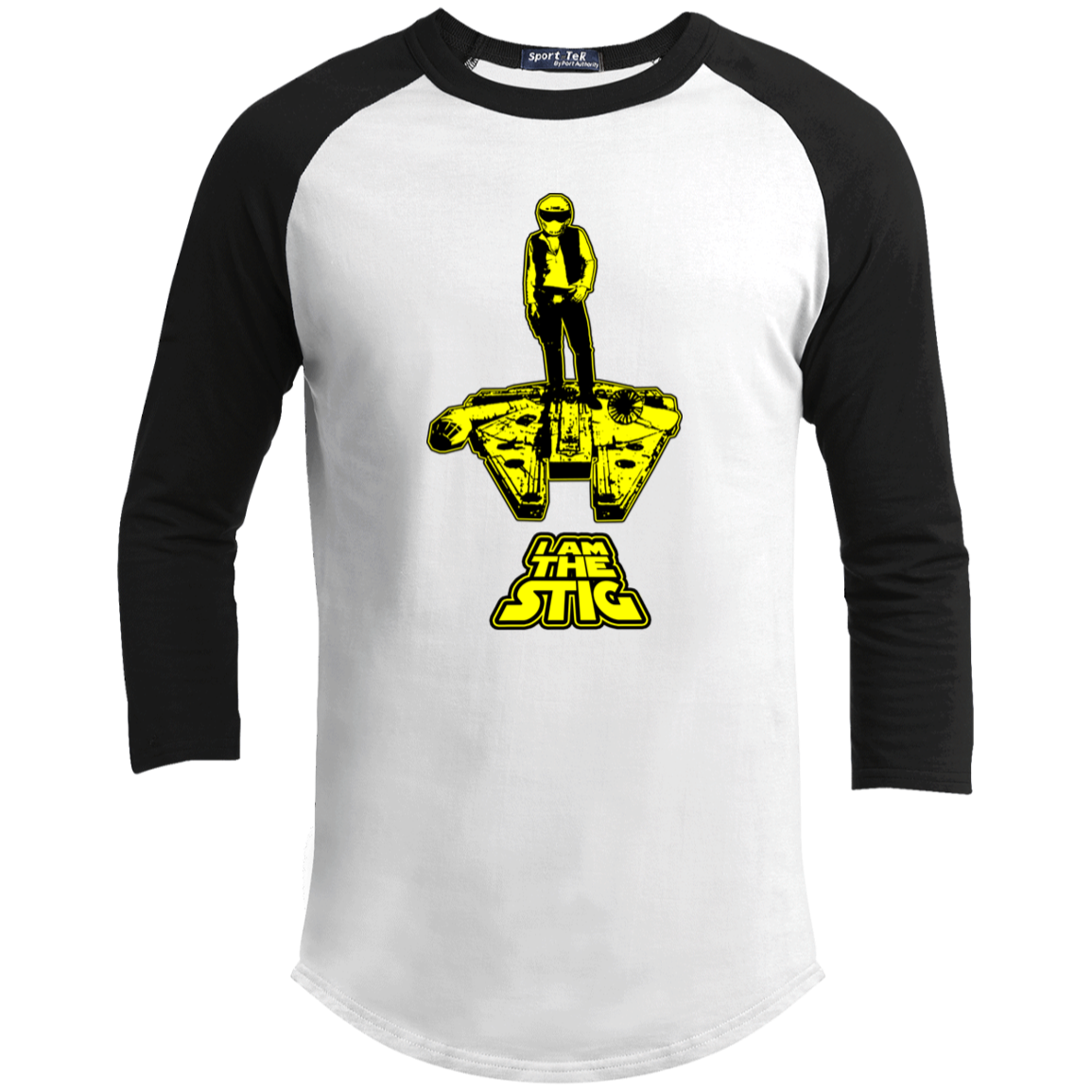 ArtichokeUSA Custom Design. I am the Stig. Han Solo / The Stig Fan Art. Youth 3/4 Raglan Sleeve Shirt