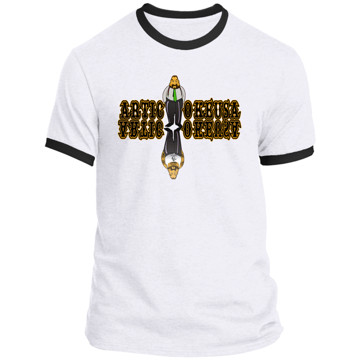 ArtichokeUSA Custom Design. Façade: (Noun) A false appearance that makes someone or something seem more pleasant or better than they really are. Ringer Tee