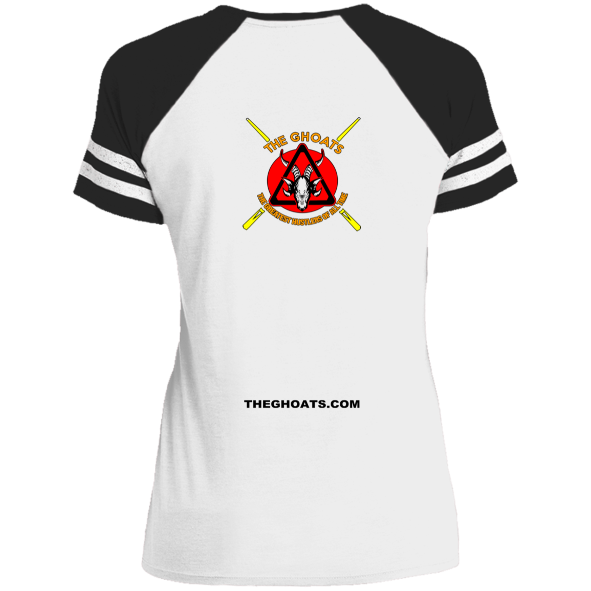 The GHOATS Custom Design #15. Hustler Woman. Ladies' Game V-Neck T-Shirt