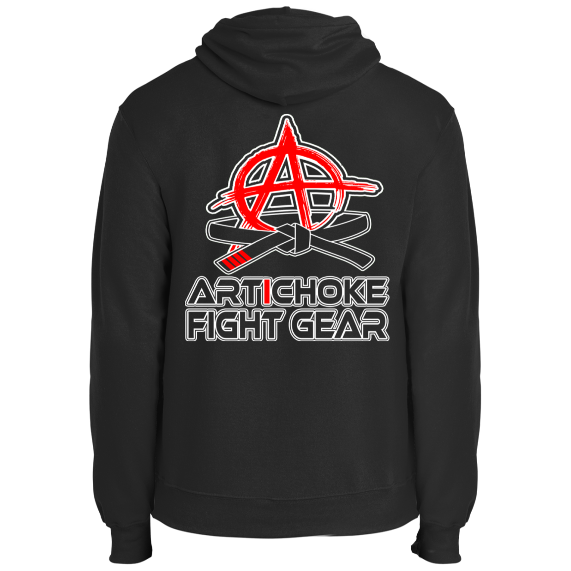 Artichoke Fight Gear Custom Design #16. Sticks And Stones May Break My Bones But Words Can Get You Choked Out. Gracie Fighter. BJJ. Fleece Hoodie