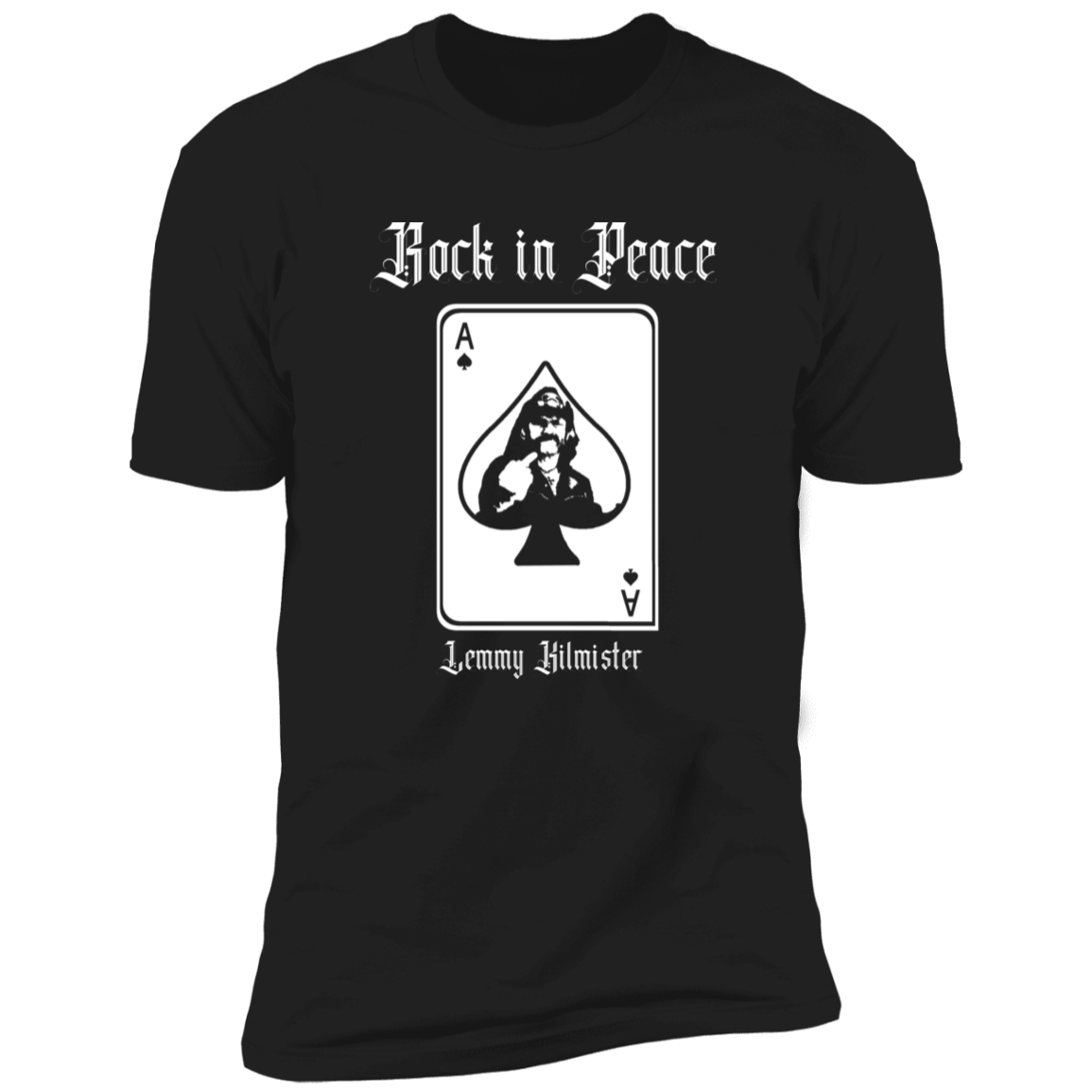 ArtichokeUSA Custom Design. Lemmy Kilmister "Ace of Spades" Tribute Fan Art Version 2 of 2. Men's Premium Short Sleeve T-Shirt