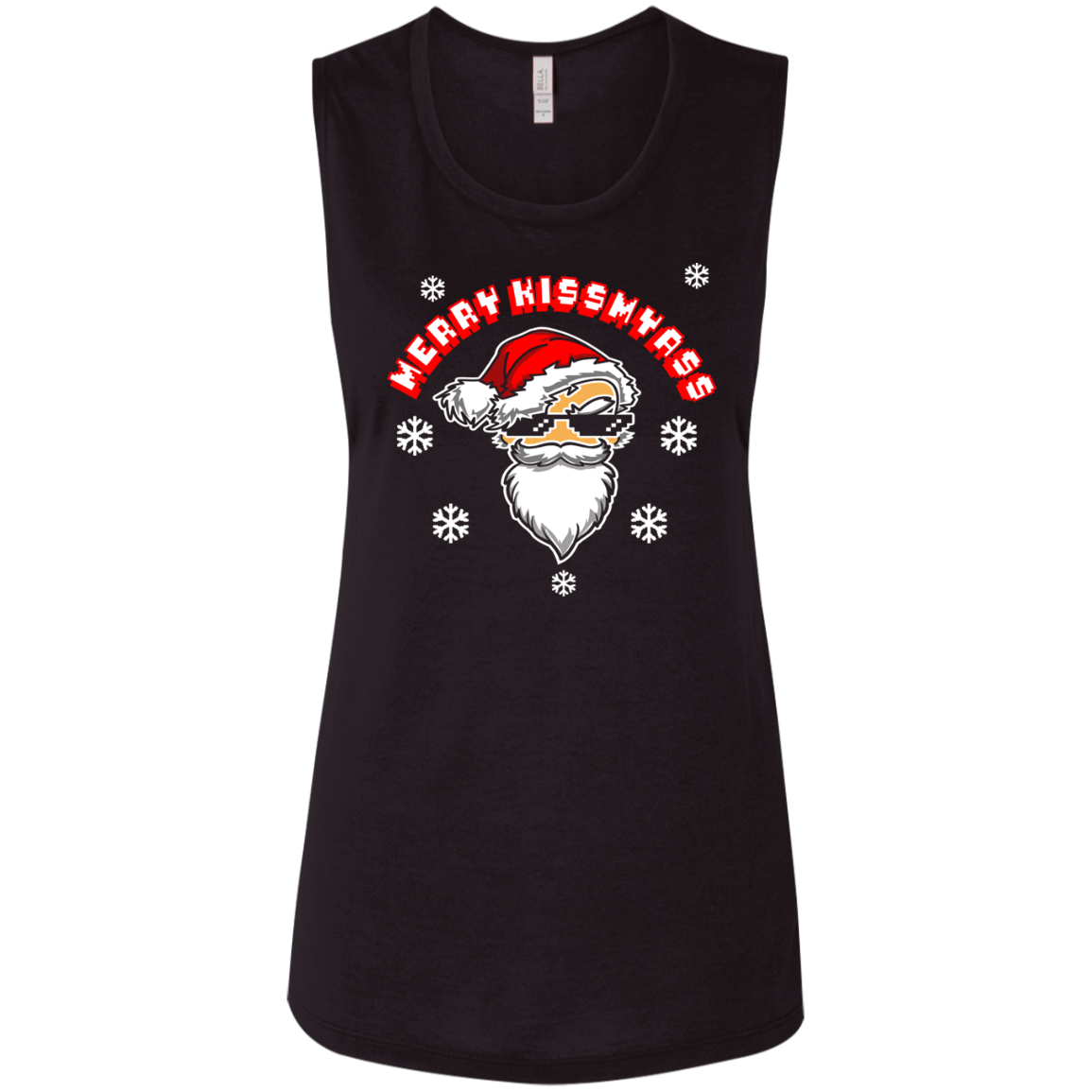 ArtichokeUSA Custom Design. Merry Kiss My Ass. Ladies' Flowy Muscle Tank