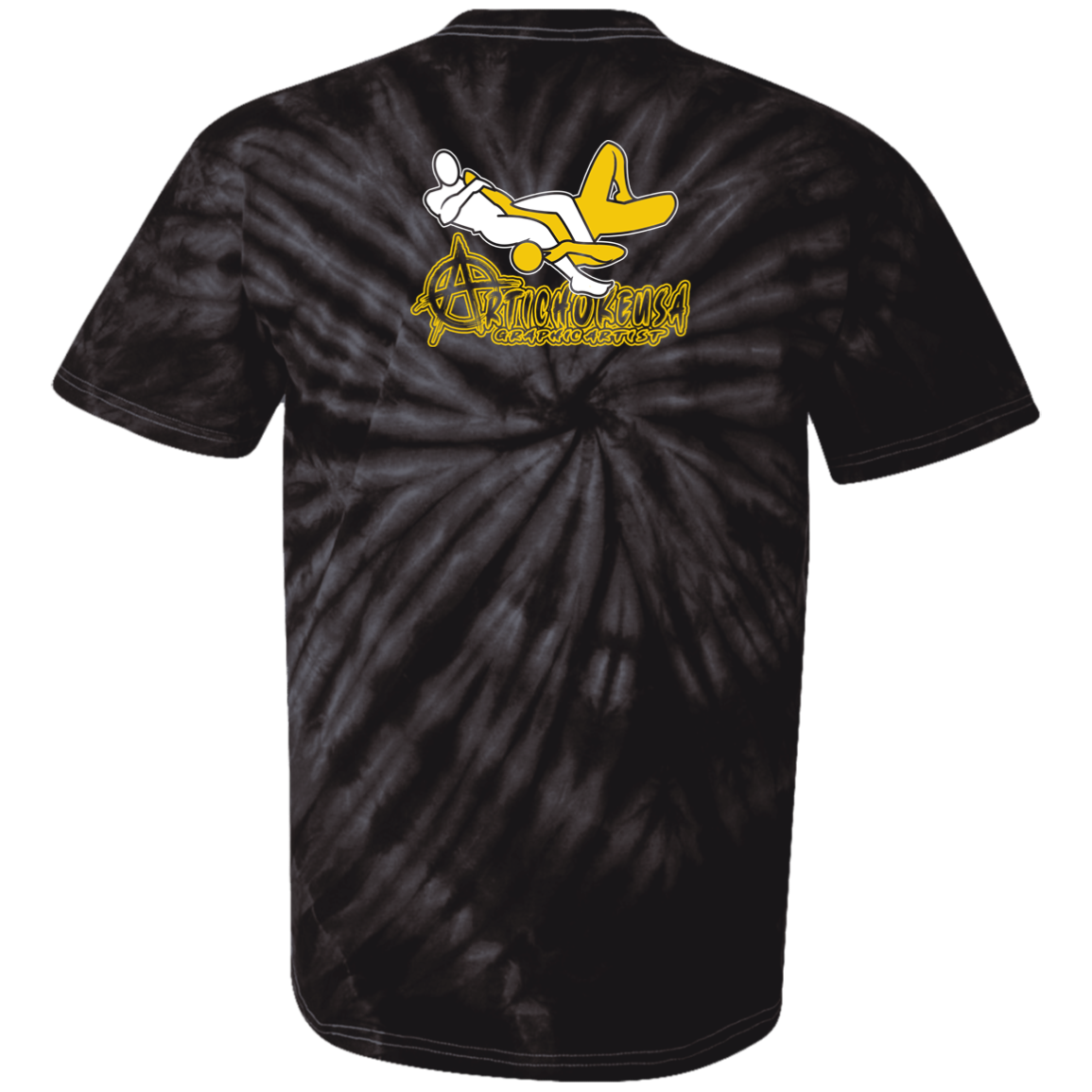 ArtichokeUSA Custom Design #54. Artichoke USArmbar. US Army Parody. Tie Dye 100% Cotton T-Shirt