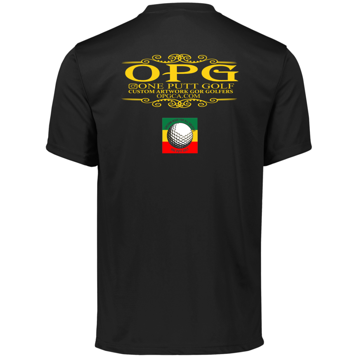 OPG Custom Design #22. One Putt / One Love Parody with Fan Art. Female Edition. Men's Moisture-Wicking Tee