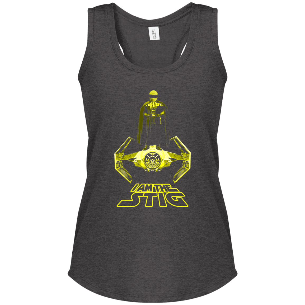 ArtichokeUSA Custom Design. I am the Stig. Vader/ The Stig Fan Art. Ladies' Tri Racerback Tank