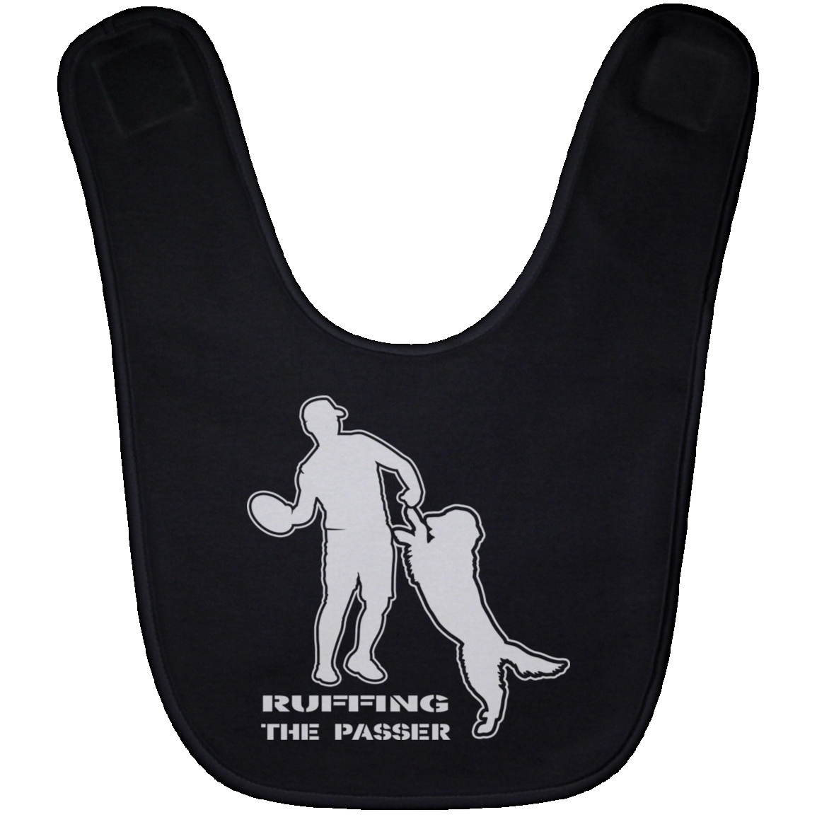 ArtichokeUSA Custom Design. Ruffing the Passer. Golden Lab Edition. Baby Bib