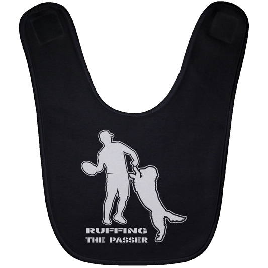 ArtichokeUSA Custom Design. Ruffing the Passer. Golden Lab Edition. Baby Bib