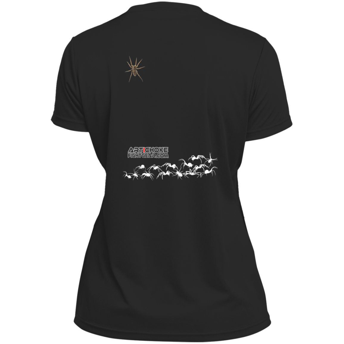 Artichoke Fight Gear Custom Design #1. Arachnophobia: Fear of Spiders. Spider Guard. It's a Jiu Jitsu Thing. Ladies’ Moisture-Wicking V-Neck Tee