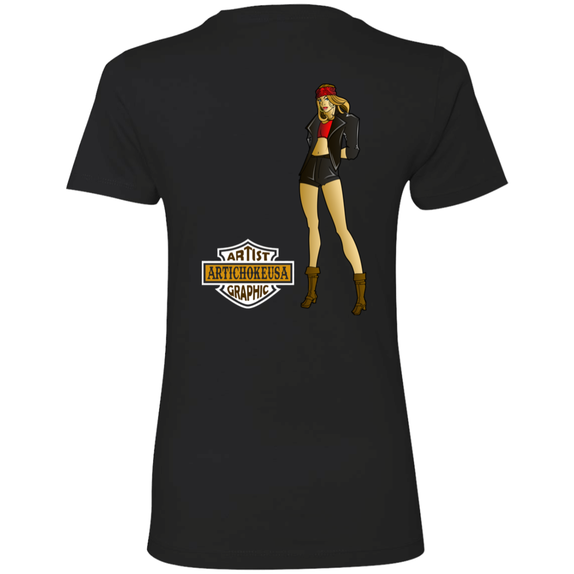 ArtichokeUSA Custom Design. Façade: (Noun) A false appearance that makes someone or something seem more pleasant or better than they really are. Ladies' Boyfriend T-Shirt