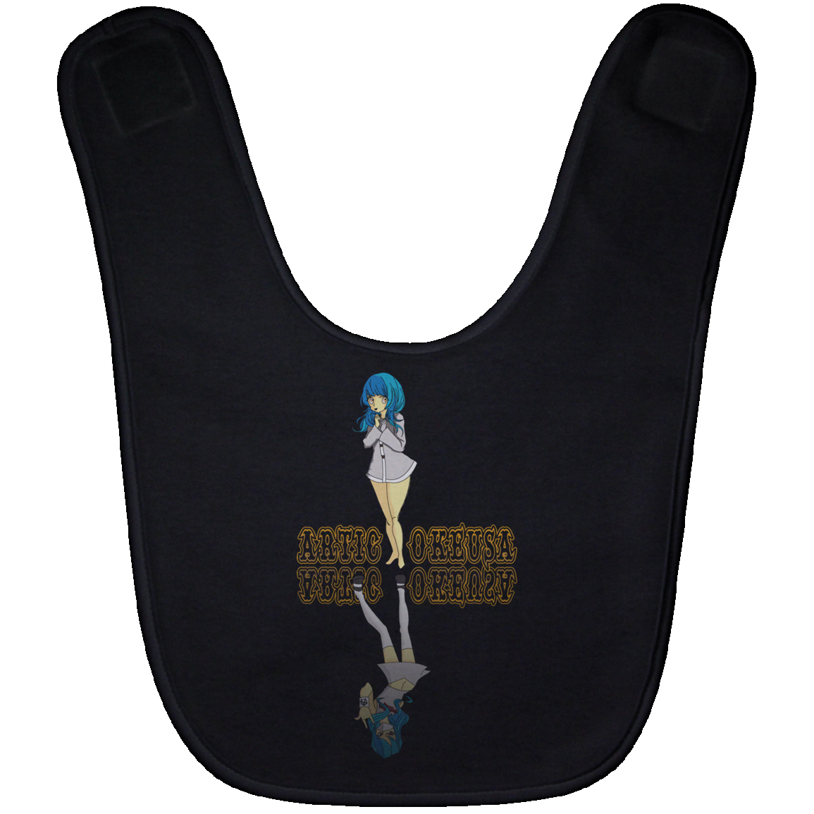 ArtichokeUSA Custom Design. Façade: (Noun) A false appearance that makes someone or something seem more pleasant or better than they really are. Baby Bib