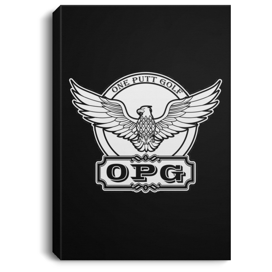 OPG Custom Design #00. OPG - One Putt Golf. Front and Back Design. Portrait Canvas .75in Frame