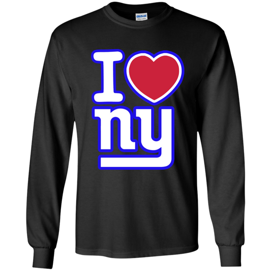 rtichokeUSA Custom Design. I heart New York Giants. NY Giants Football Fan Art. Youth LS T-Shirt