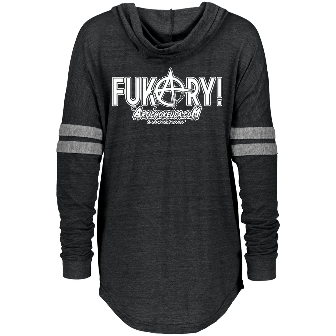 ArtichokeUSA Custom Design. FUKCERY. The New Bullshit. Ladies Hooded Low Key Pullover