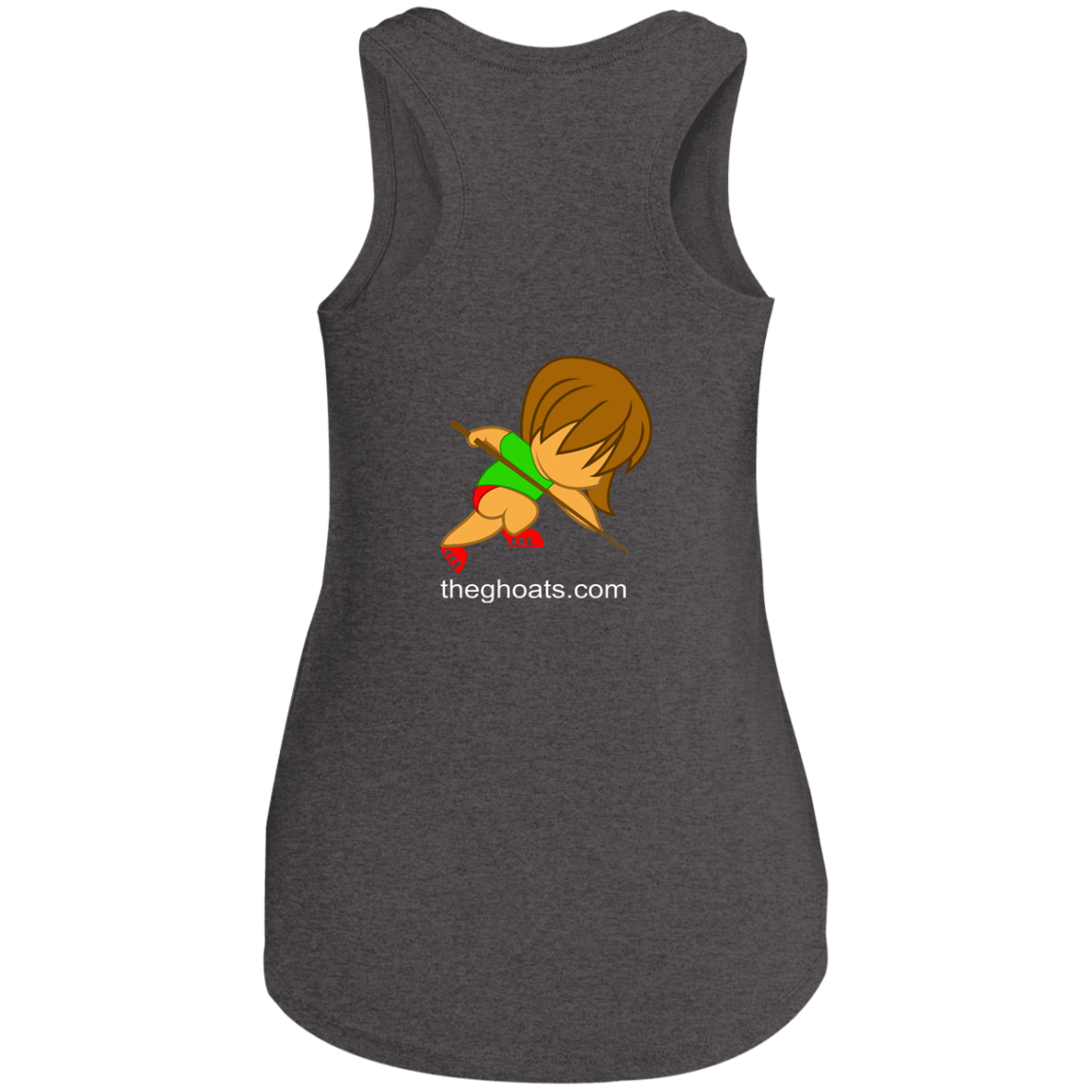 The GHOATS Custom Design. #30 Estafadora. (Spanish translation for Female Hustler). Ladies' Perfect Tri Racerback Tank
