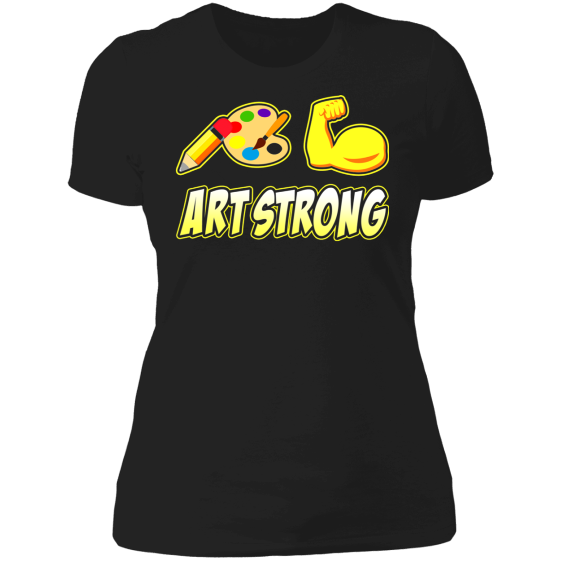 ArtichokeUSA Custom Design. Art Strong. Ladies' Boyfriend T-Shirt