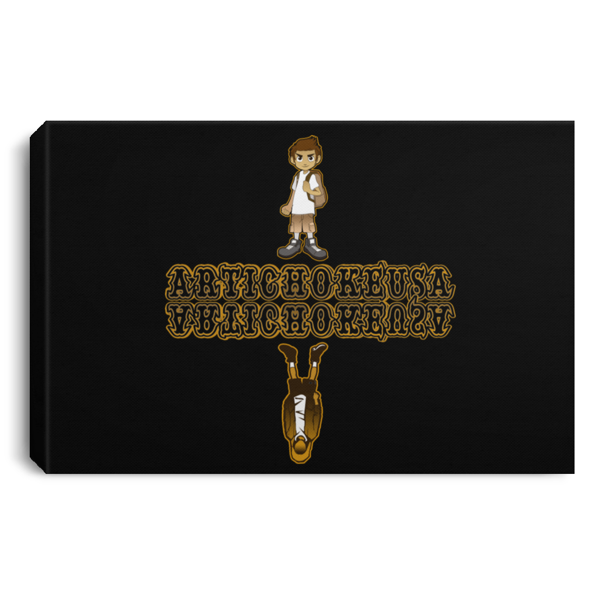 ArtichokeUSA Custom Design. Façade: (Noun) A false appearance that makes someone or something seem more pleasant or better than they really are. Landscape Canvas .75in Frame