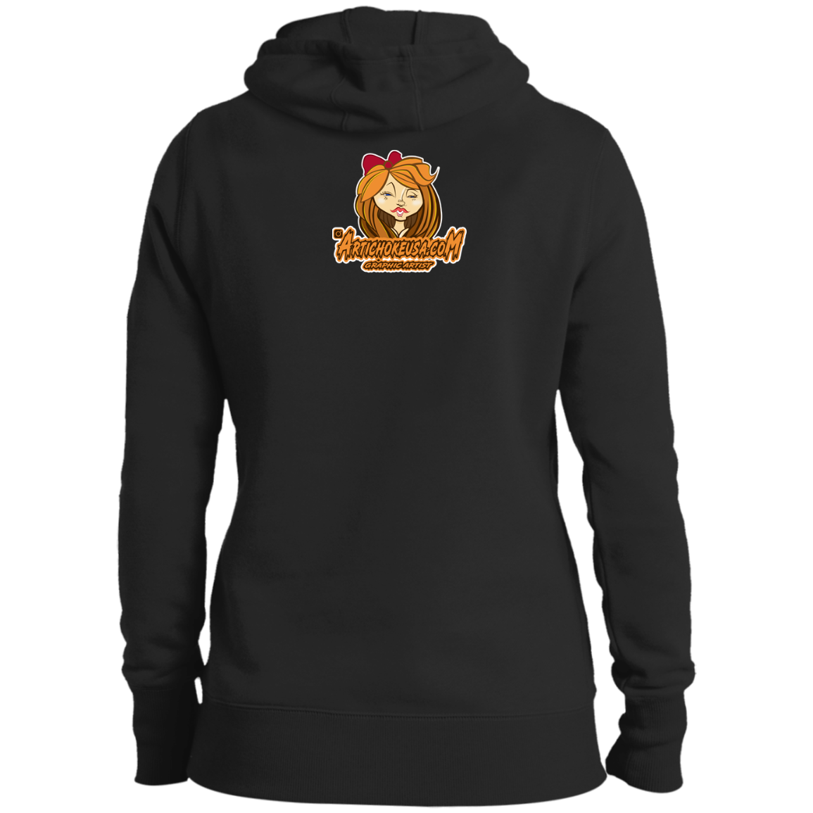 ZZ#21 Characters and Fonts. Aubrey. A show case of my characters and font styles. Ladies' Pullover Hooded Sweatshirt