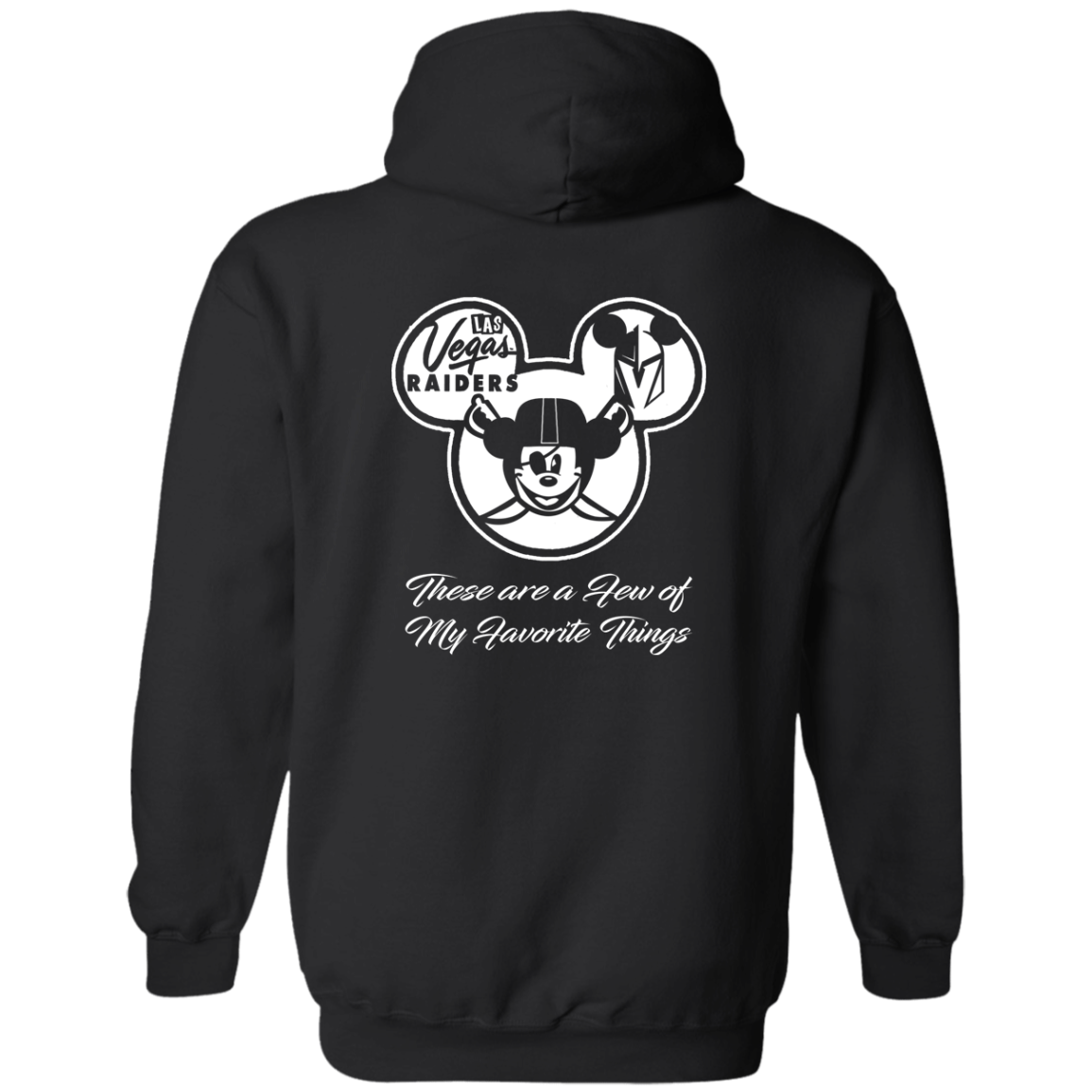 ArtichokeUSA Custom Design. Las Vegas Raiders & Mickey Mouse Mash Up. Fan Art. Parody. Zip Up Hooded Sweatshirt