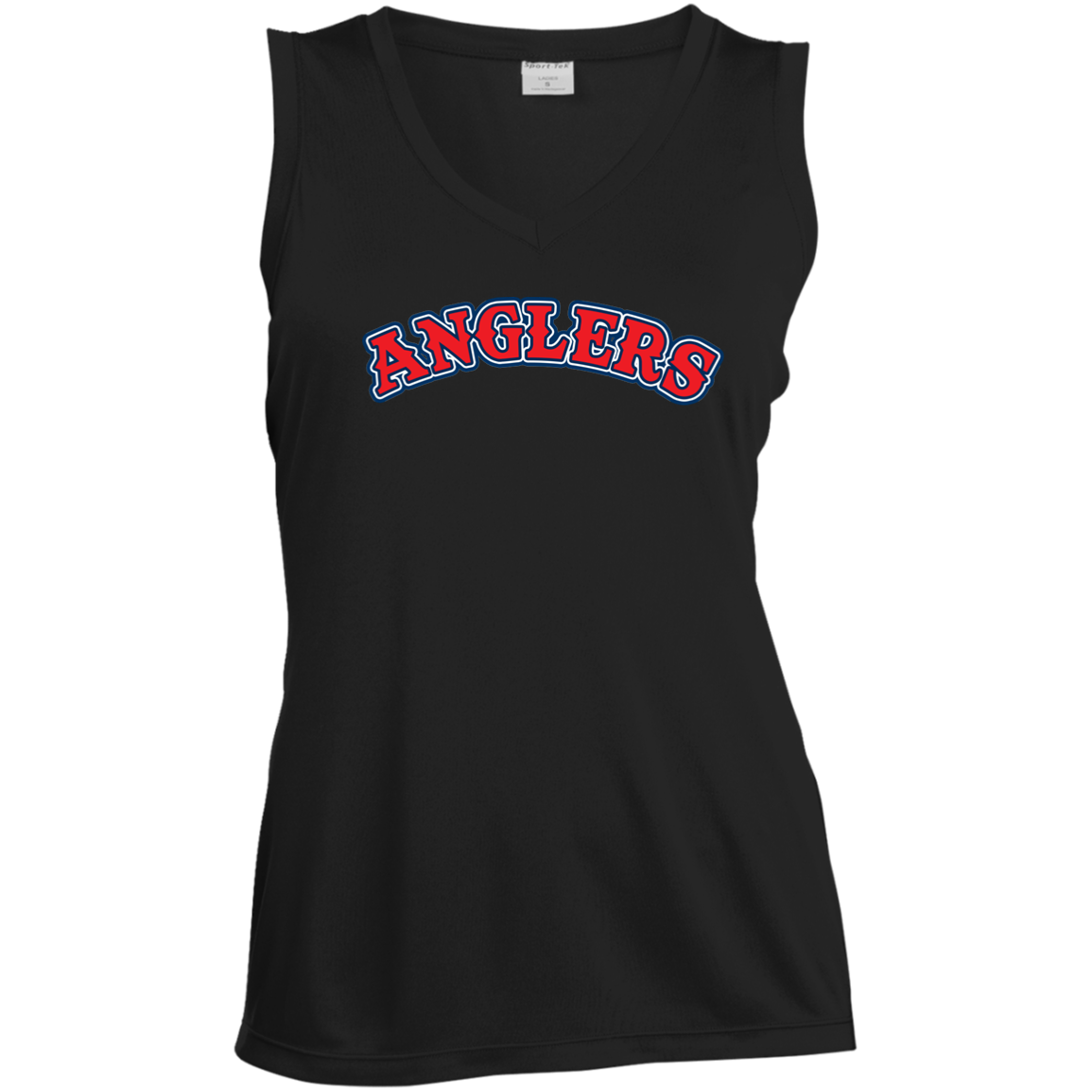ArtichokeUSA Custom Design. Anglers. Southern California Sports Fishing. Los Angeles Angels Parody. Ladies' Sleeveless V-Neck