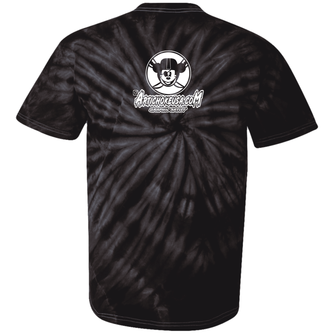 ArtichokeUSA Custom Design. Las Vegas Raiders & Mickey Mouse Mash Up. Fan Art. Parody. Youth Tie Dye T-Shirt