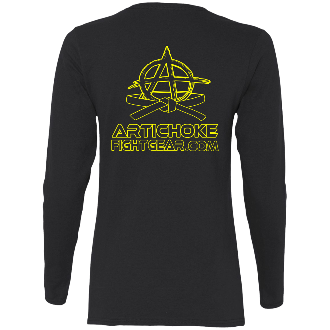 Artichoke Fight Gear Custom Design #9. EAT. SLEEP. JIU JITSU. REPEAT. Ladies' 100% Pre-Shrunk Cotton Long Sleeve