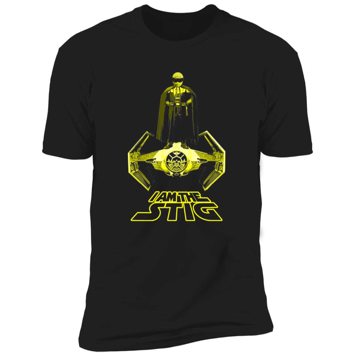 ArtichokeUSA Custom Design. I am the Stig. Vader/ The Stig Fan Art. Men's Premium Short Sleeve T-Shirt