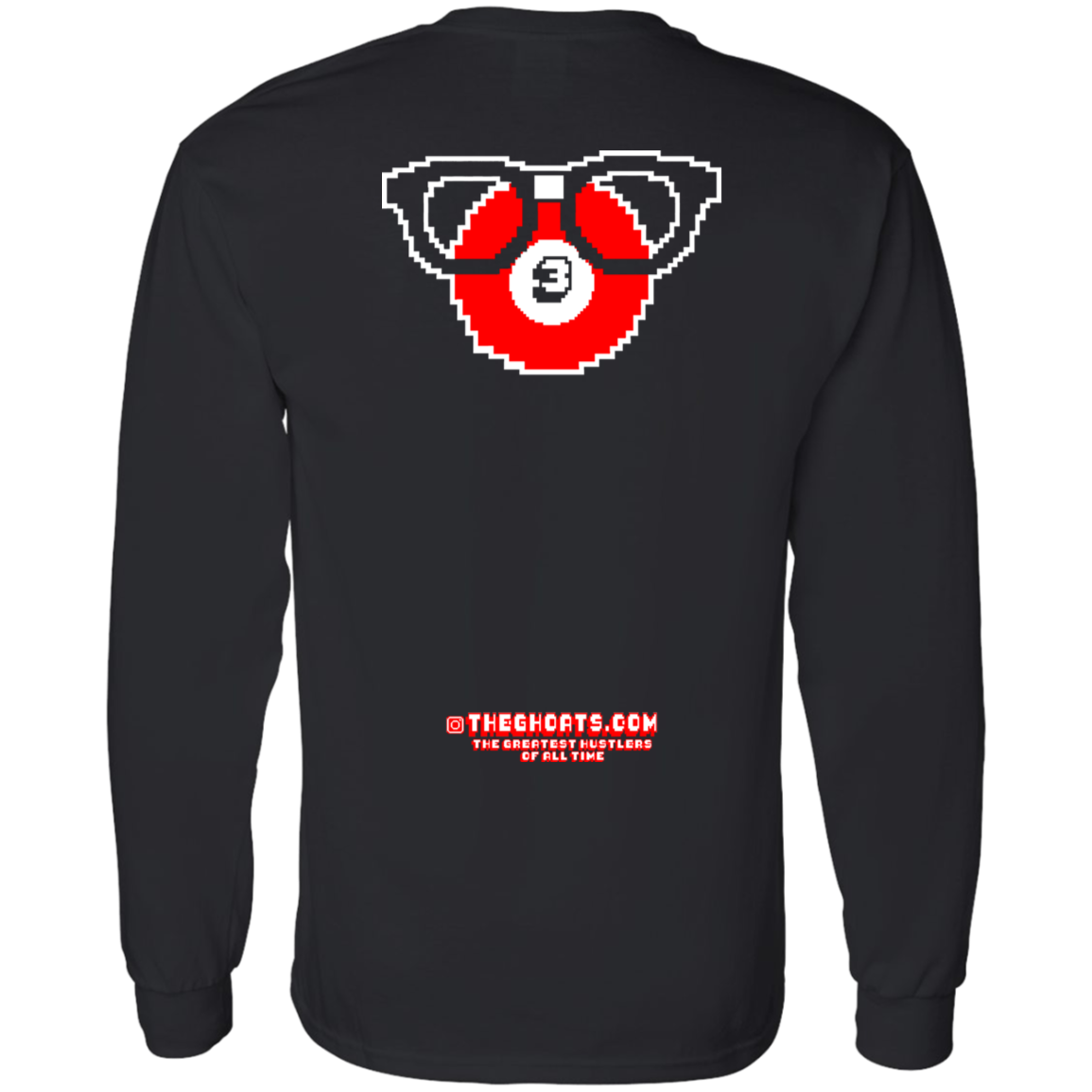 The GHOATS Custom Design. #24 POOL N3RD. LS T-Shirt 5.3 oz.