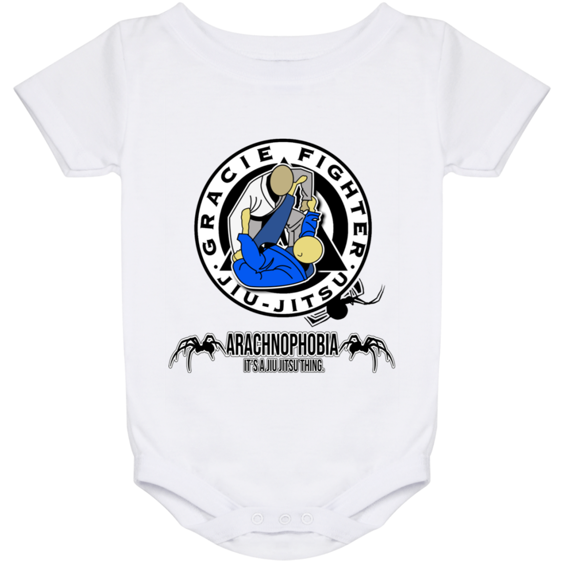 Artichoke Fight Gear Custom Design #1. Arachnophobia. It's A Jiu Jitsu Thing. Spider Guard. BJJ. Baby Onesie 24 Month
