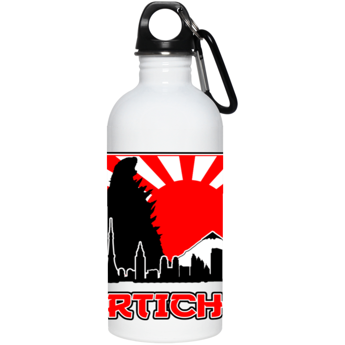 ArtichokeUSA Custom Design. Fan Art Godzilla/Mecha Godzilla. 20 oz. Stainless Steel Water Bottle