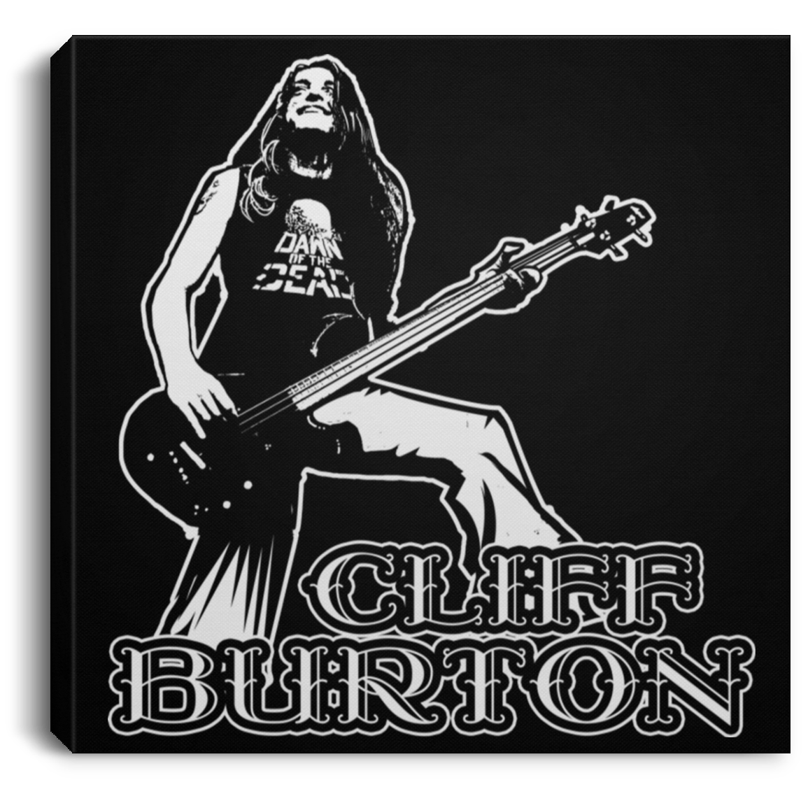 ArtichokeUSA Custom Design. Cliff Burton Tribute. Square Canvas .75in Frame