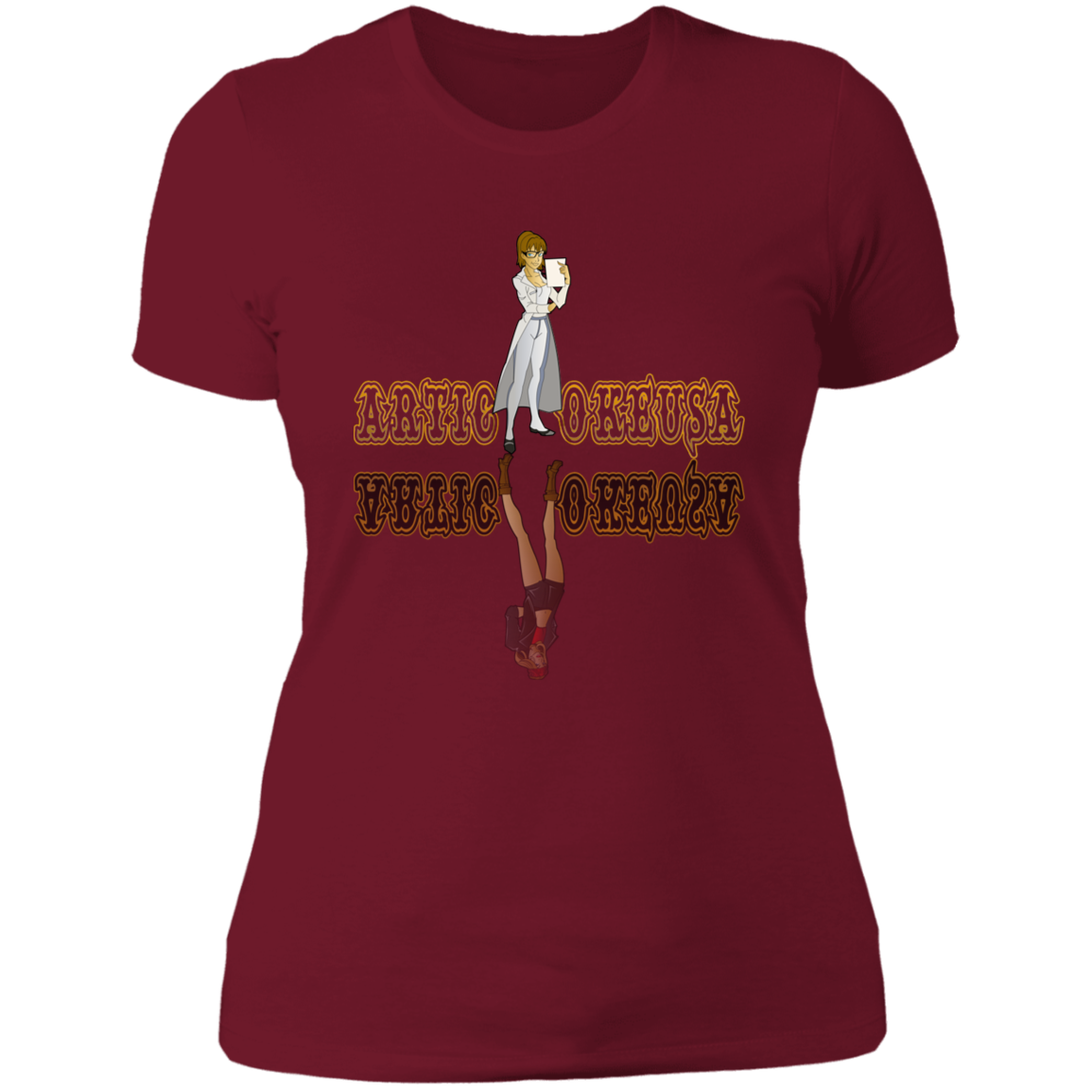 ArtichokeUSA Custom Design. Façade: (Noun) A false appearance that makes someone or something seem more pleasant or better than they really are. Ladies' Boyfriend T-Shirt