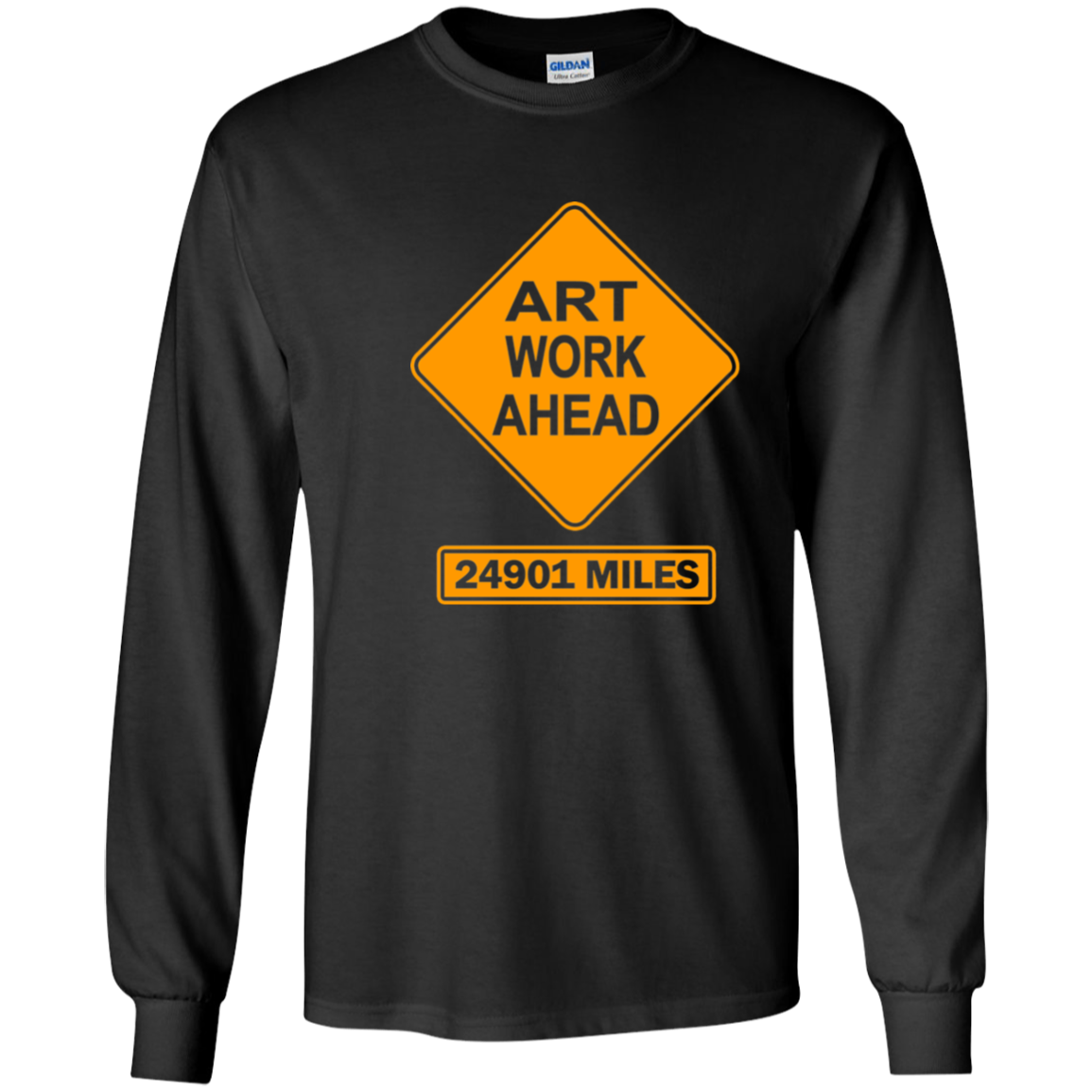 ArtichokeUSA Custom Design. Art Work Ahead. 24,901 Miles (Miles Around the Earth). Youth LS T-Shirt