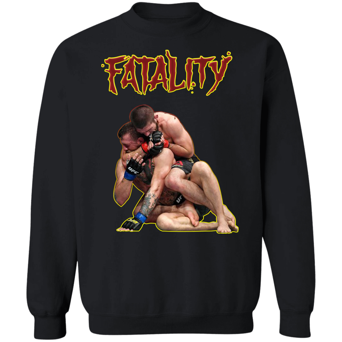 Artichoke Fight Gear Custom Design #11. Fatality. Mortal Kombat Parody. MMA. Crewneck Sweatshirt