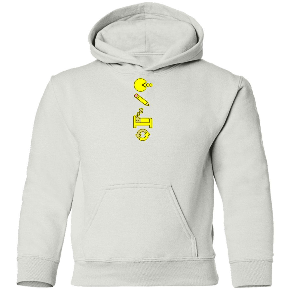 ArtichokeUSA Custom Design. Eat. Draw. Sleep. Repeat. Youth Pullover Hoodie