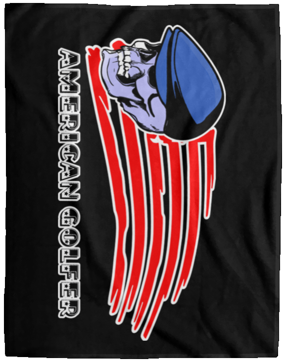 OPG Custom Design #12. Golf America. Male Edition. Cozy Plush Fleece Blanket - 60x80