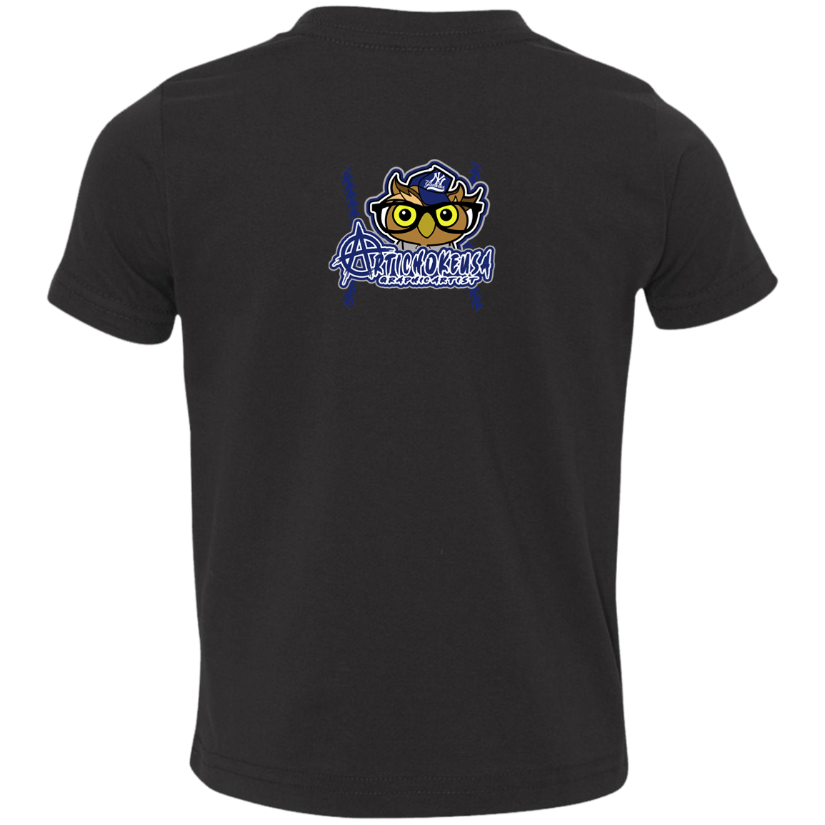 ArtichokeUSA Character and Font design. New York Owl. NY Yankees Fan Art. Let's Create Your Own Team Design Today. Toddler Jersey T-Shirt