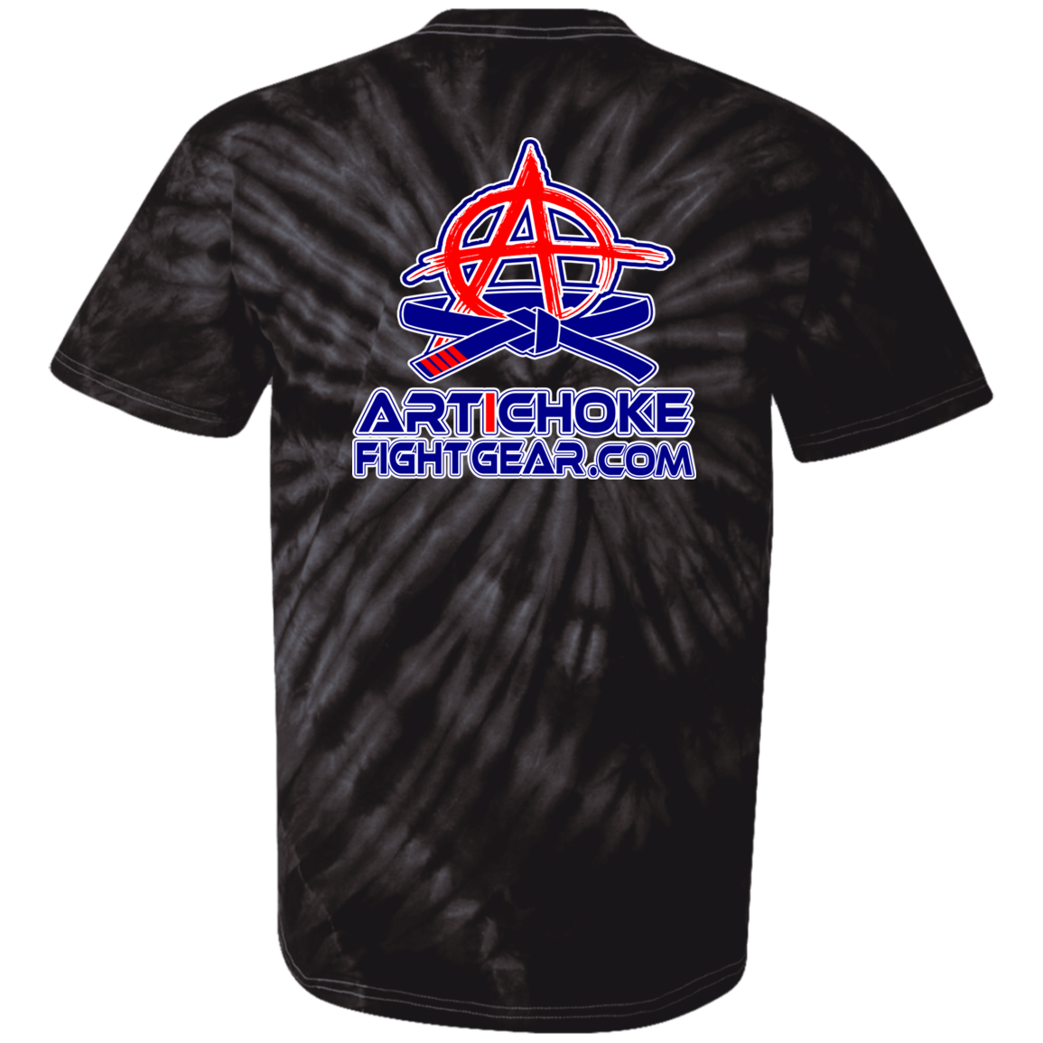 Artichoke Fight Gear Custom Design #4. MLB style BJJ. 100% Cotton Tie Dye T-Shirt