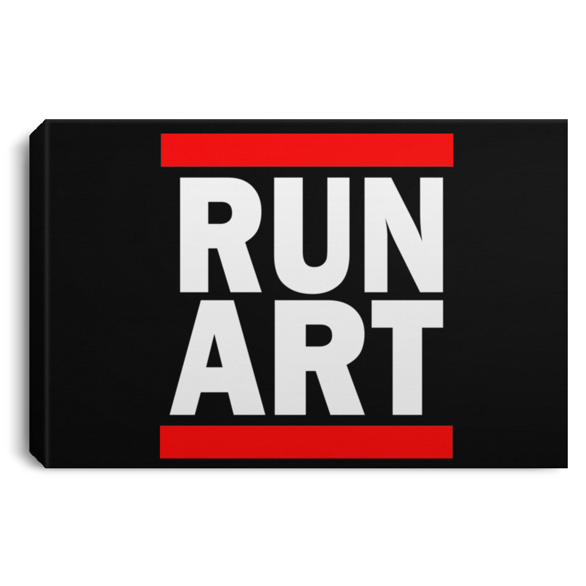 ArtichokeUSA Custom Design. RUN ART. RUN DMC Parody. Landscape Canvas .75in Frame