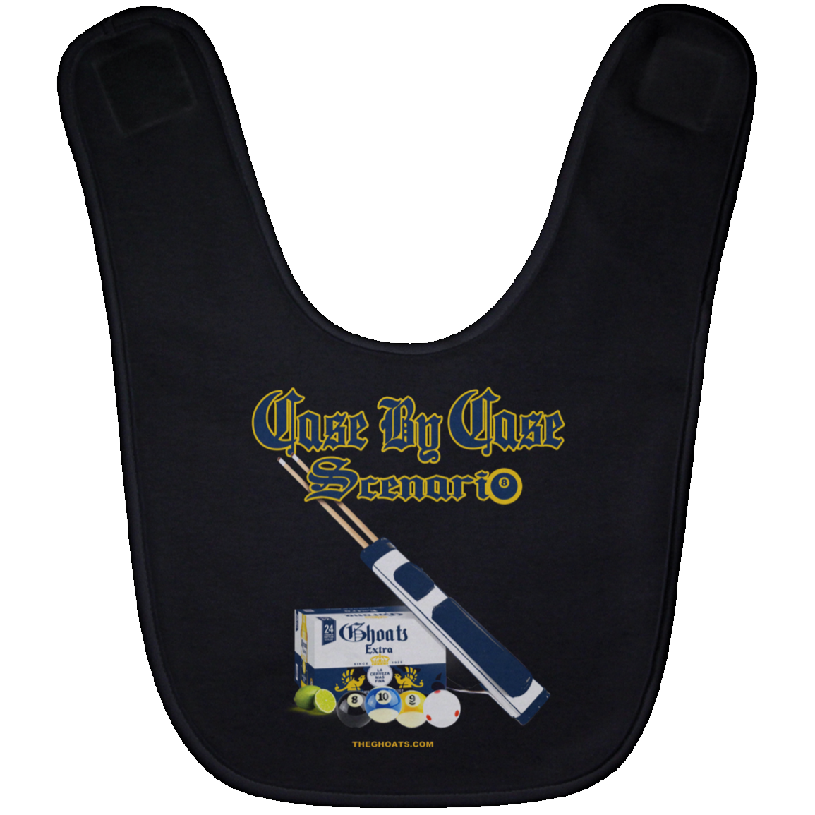 The GHOATS Custom Design. #6 Case by Case Scenario. Baby Bib