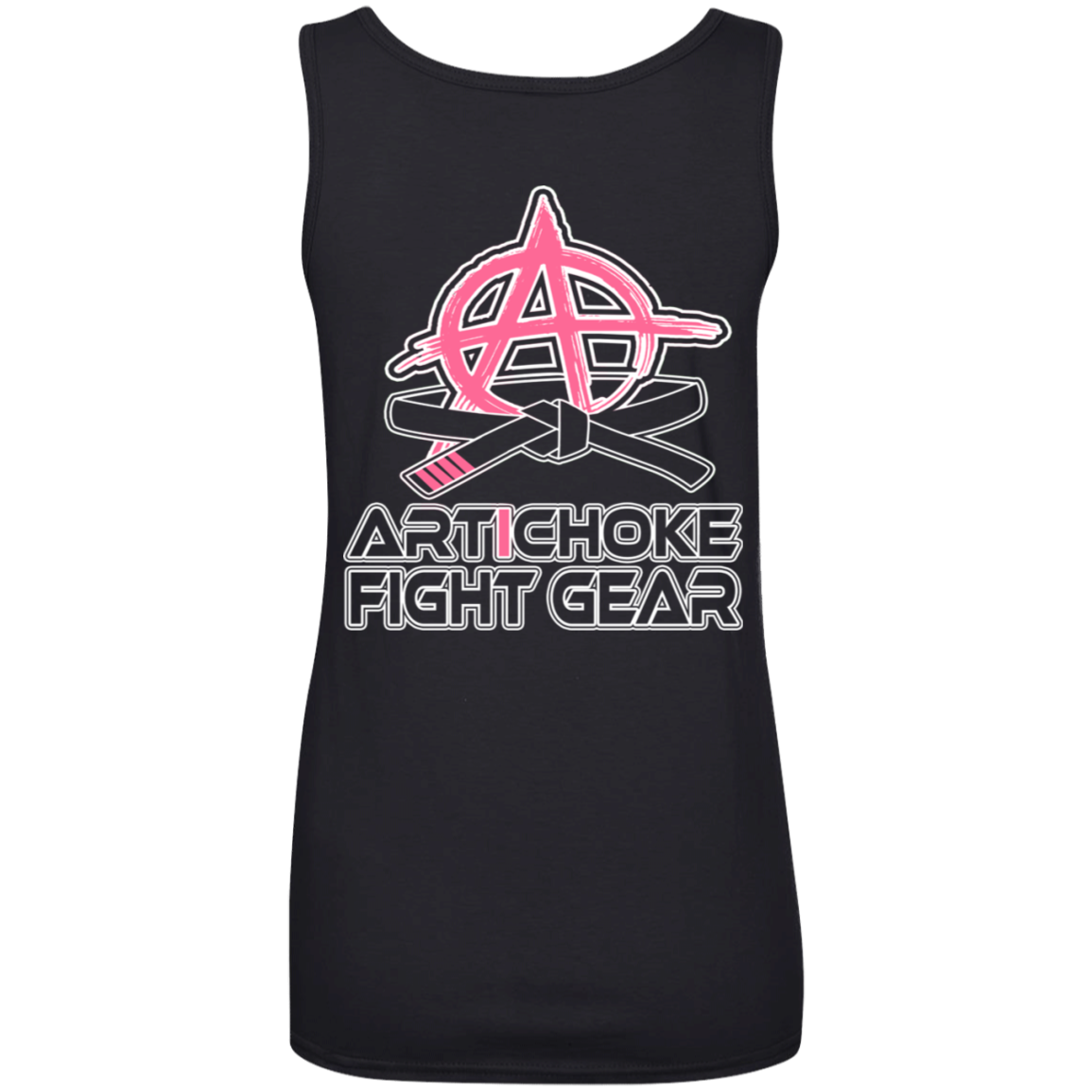 Artichoke Fight Gear Custom Design #13. Hello Fighter. Hello Kitty Parody Fan Art. MMA. Ladies' 100% Ringspun Cotton Tank Top