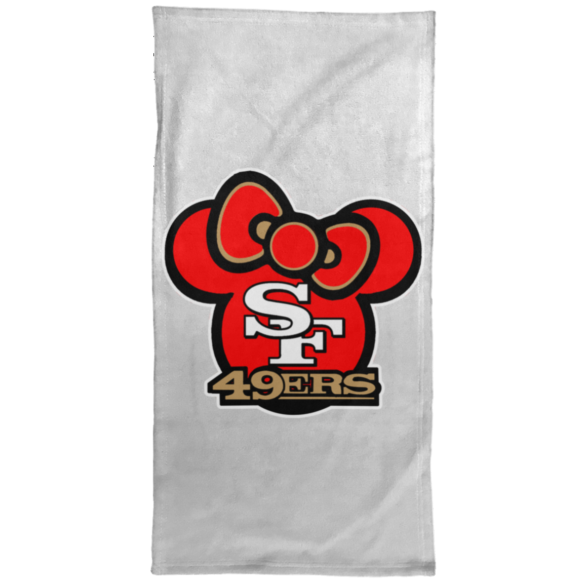 ArtichokeUSA Custom Design #51. Hello 49ers. SF 49ers/Hello Kitty Parody. TV Sports. Hand Towel - 15x30