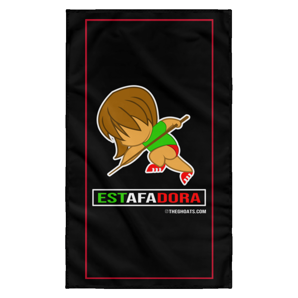 The GHOATS Custom Design. #30 Estafadora. (Spanish translation for Female Hustler). Wall Flag