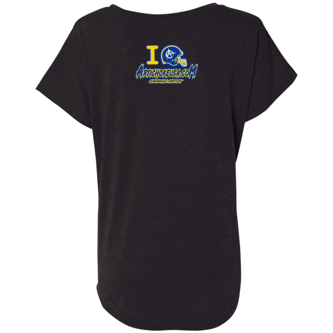 ArtichokeUSA Custom Design. Los Ramgeles. Fan Art. Ladies' Triblend Dolman Sleeve