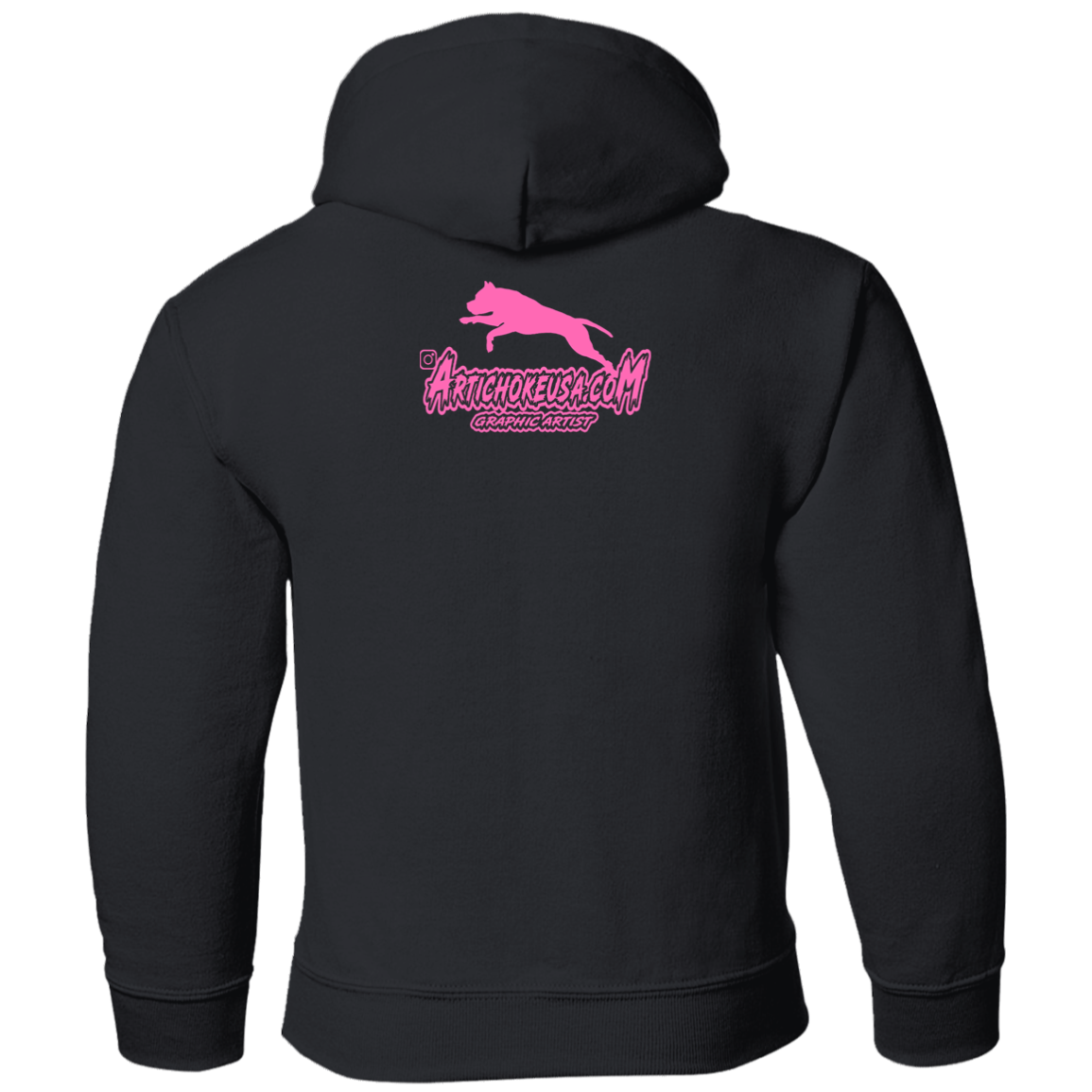 ArtichokeUSA Custom Design. Ruffing the Passer. Pitbull Edition. Female Version. Youth Pullover Hoodie