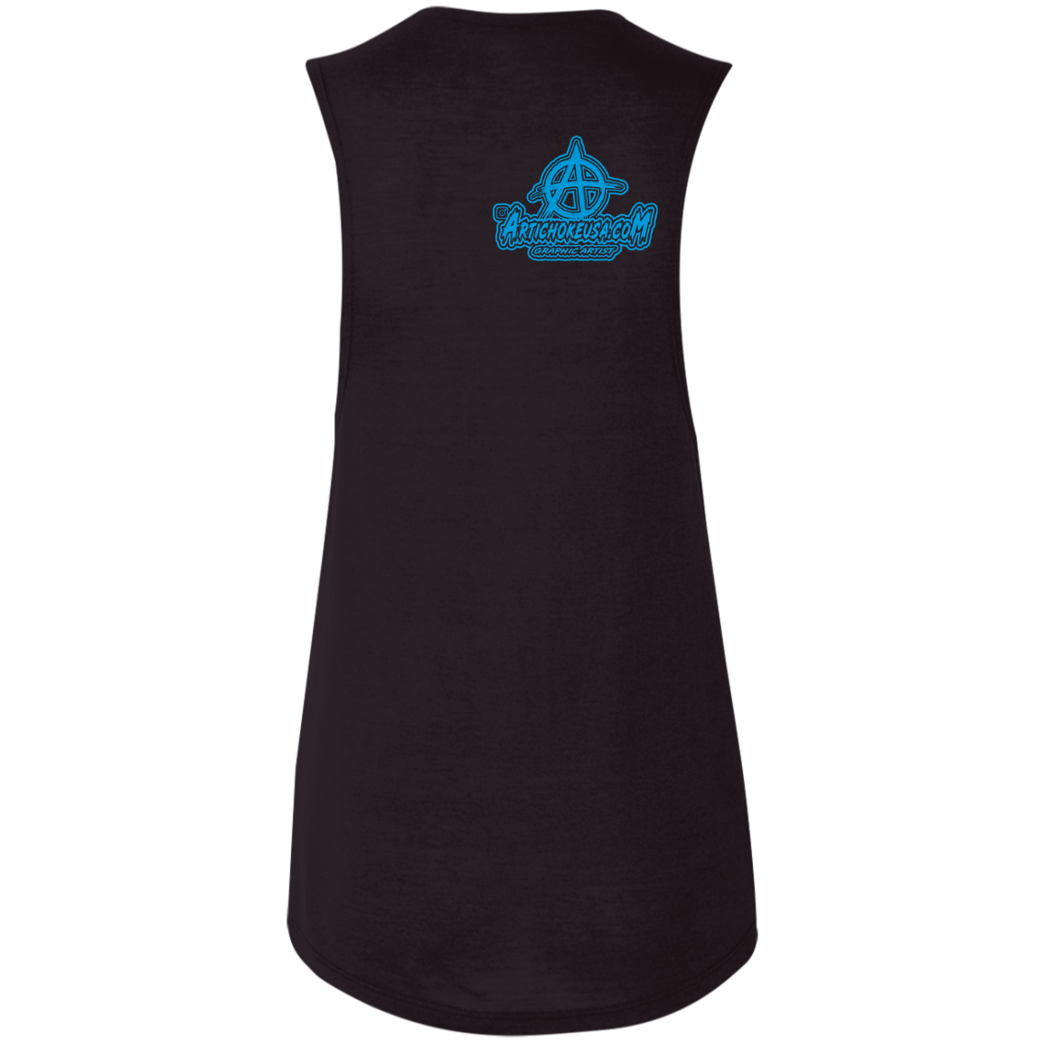 ArtichokeUSA Character and Font design. Let's Create Your Own Team Design Today. My first client Charles. Ladies' Flowy Muscle Tank