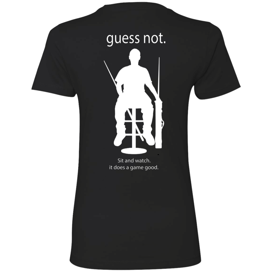 The GHOATS Custom Design. #40 Got Game? / Guess Not. Ladies' Boyfriend T-Shirt