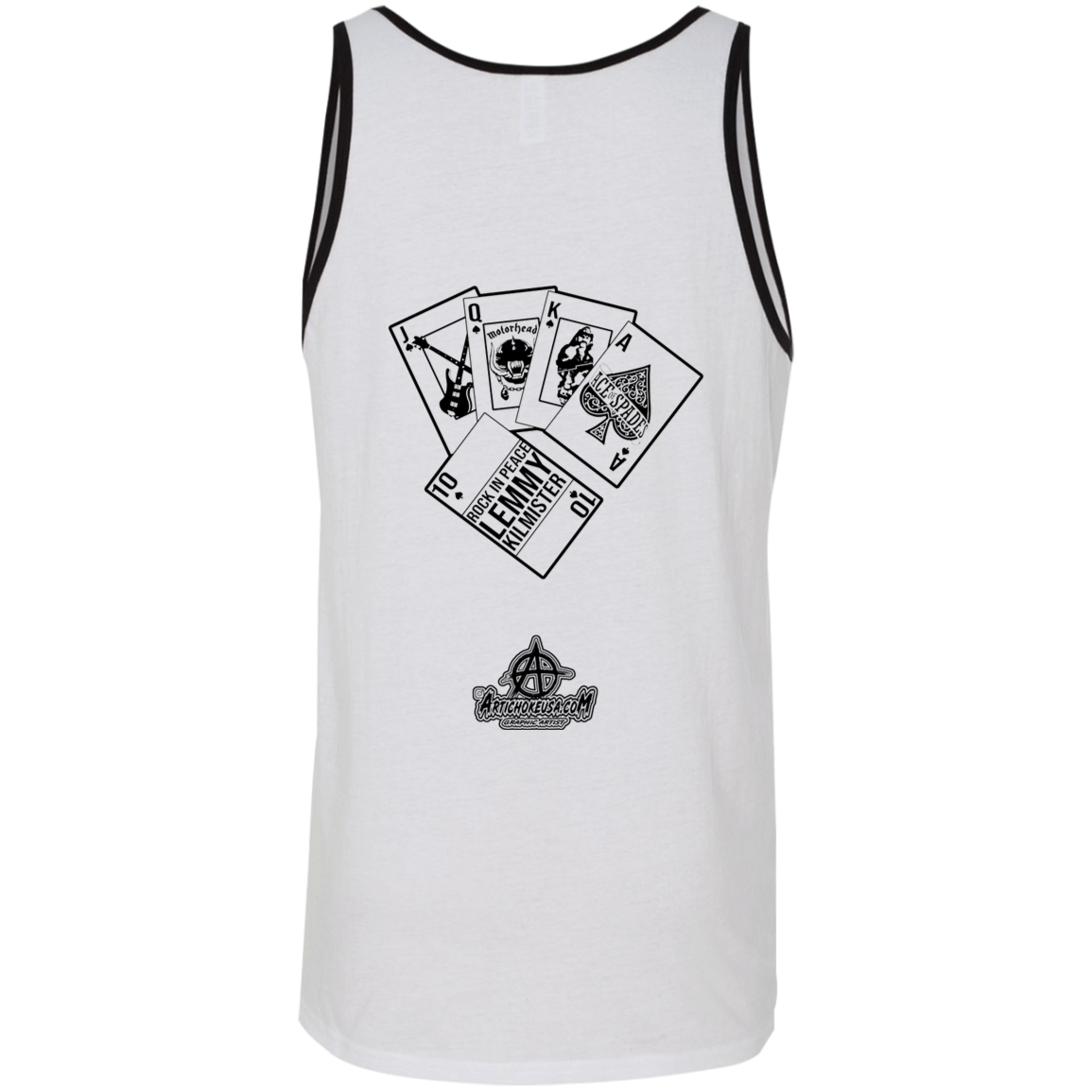 ArtichokeUSA Custom Design. Lemmy Kilmister "Ace of Spades" Tribute Fan Art Version 2 of 2. Unisex Tank