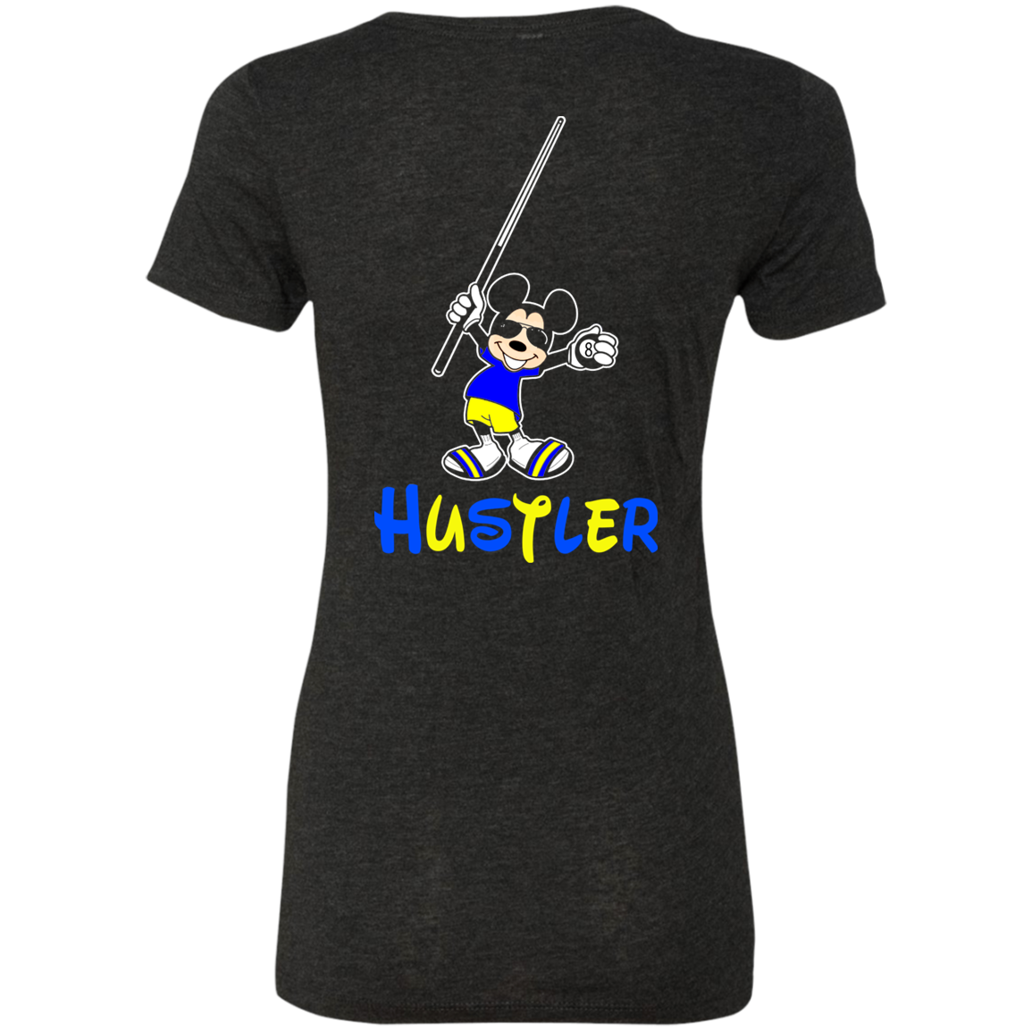 The GHOATS Custom Design #20. Look at the back. Hustle Mouse. Mickey Mouse Fan Art. Ladies' Ultra Soft Triblend T-Shirt