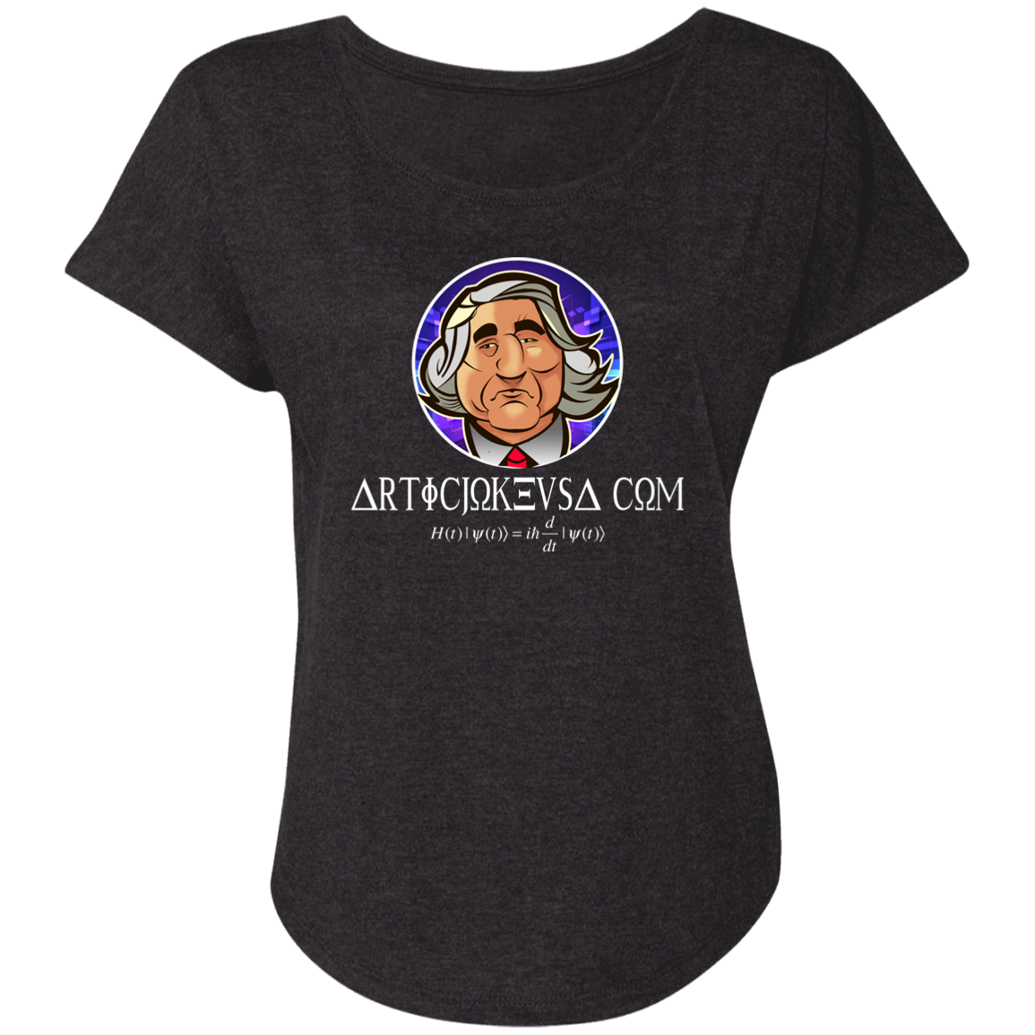 ArtichokeUSA Custom Design. Michio Kaku Fan Art. Ladies' Triblend Dolman Sleeve